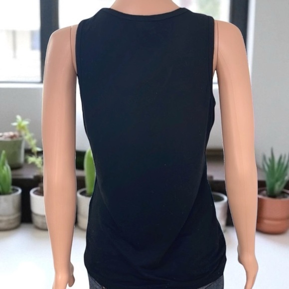 Paul Smith Women’s Black with Signature Stripe Rhinestone Chuck Taylor Tank Top - Picture 14 of 16